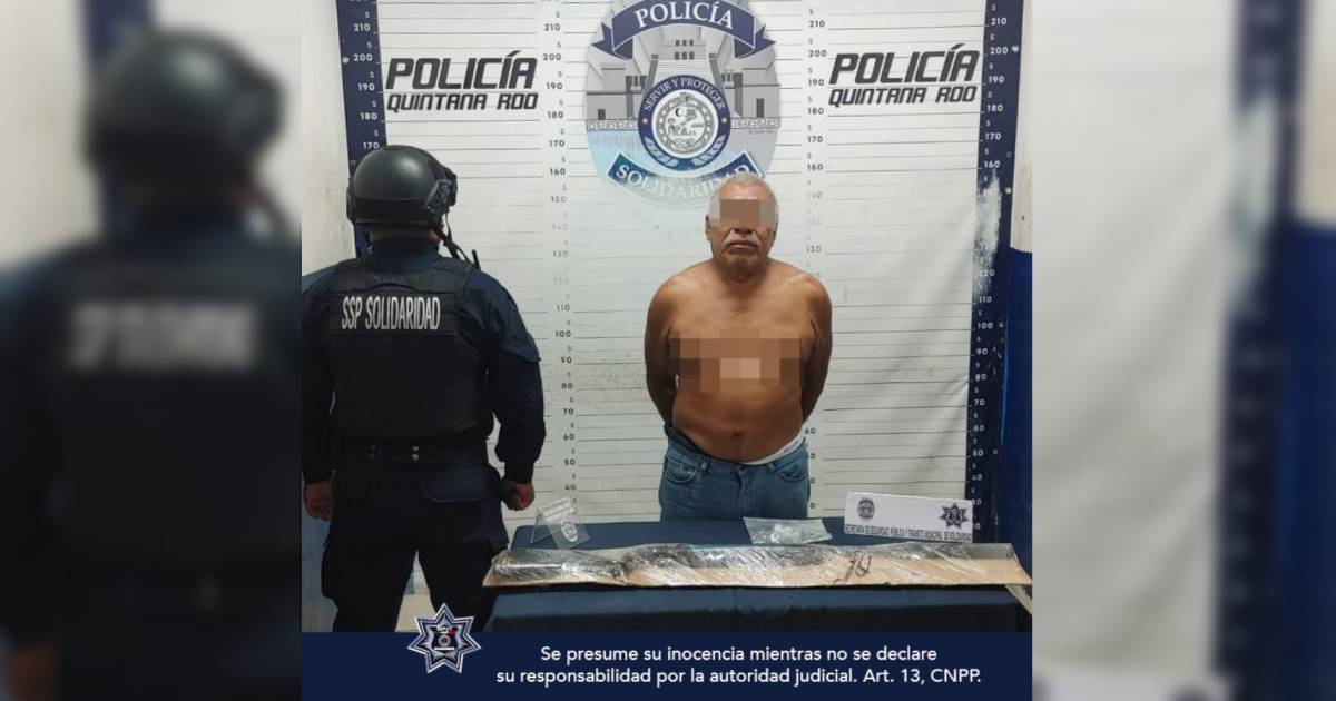 Abuelito detenido tras amenazar con un rifle