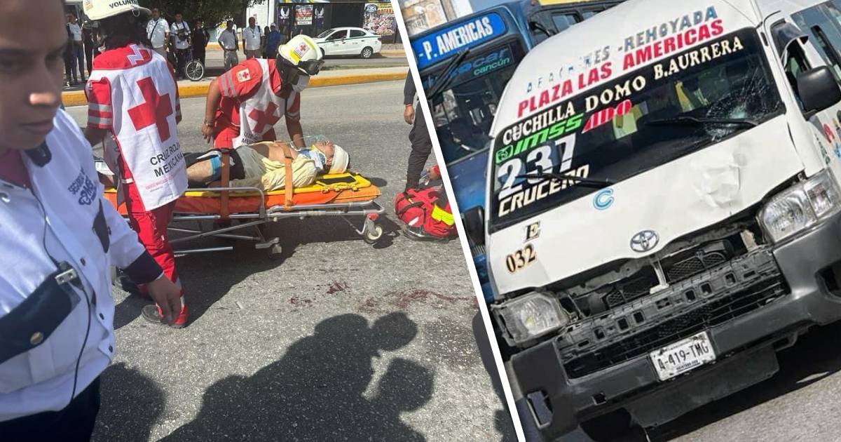 Iba a su trabajo y fue atropellado por combi en Cancún