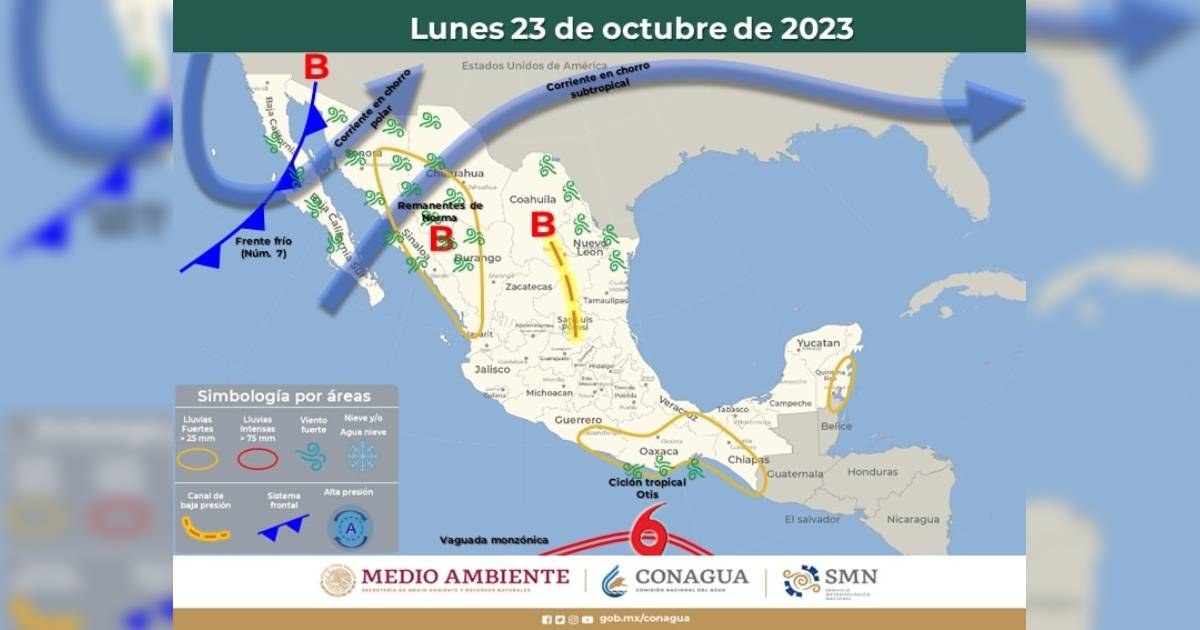 Quintana Roo.- El Servicio Meteorológico Nacional (SMN) emitió un pronóstico que señala la posibilidad de chubascos en el estado. Se esperan lluvias puntuales fuertes con acumulaciones de 25 a 50 mm, además, las temperaturas máximas oscilarán entre 35 y 40 grados centígrados en la región. Quizás quieras leer: Prevalecerán las lluvias y clima caluroso en Quintana Roo Para la Península de Yucatán, se prevé un cielo medio nublado en la mañana, que se tornará nublado por la tarde, existe una probabilidad de lluvias fuertes en Quintana Roo, chubascos en Yucatán y lluvias aisladas en Campeche, las precipitaciones podrían estar acompañadas de descargas eléctricas. El ambiente en la Península será fresco a templado en las primeras horas del día y se volverá caluroso por la tarde, además, se espera viento de componente este, con velocidades de 10 a 25 km/h y rachas que podrían alcanzar los 40 km/h en la región. Te sugerimos leer: Se pospone Travesía Sagrada, por condiciones climatológicas Finalmente, se anticipa que el ingreso de humedad del Océano Pacífico, Golfo de México y Mar Caribe provocará lluvias y chubascos en zonas del norte, noreste, oriente y centro del país, incluyendo la Península de Yucatán, se esperan lluvias puntuales fuertes en Veracruz y Quintana Roo como parte de este pronóstico. Con información de El Poder No es Para Siempre