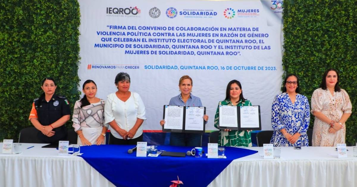 Solidaridad firma convenio en combate a la violencia política de género