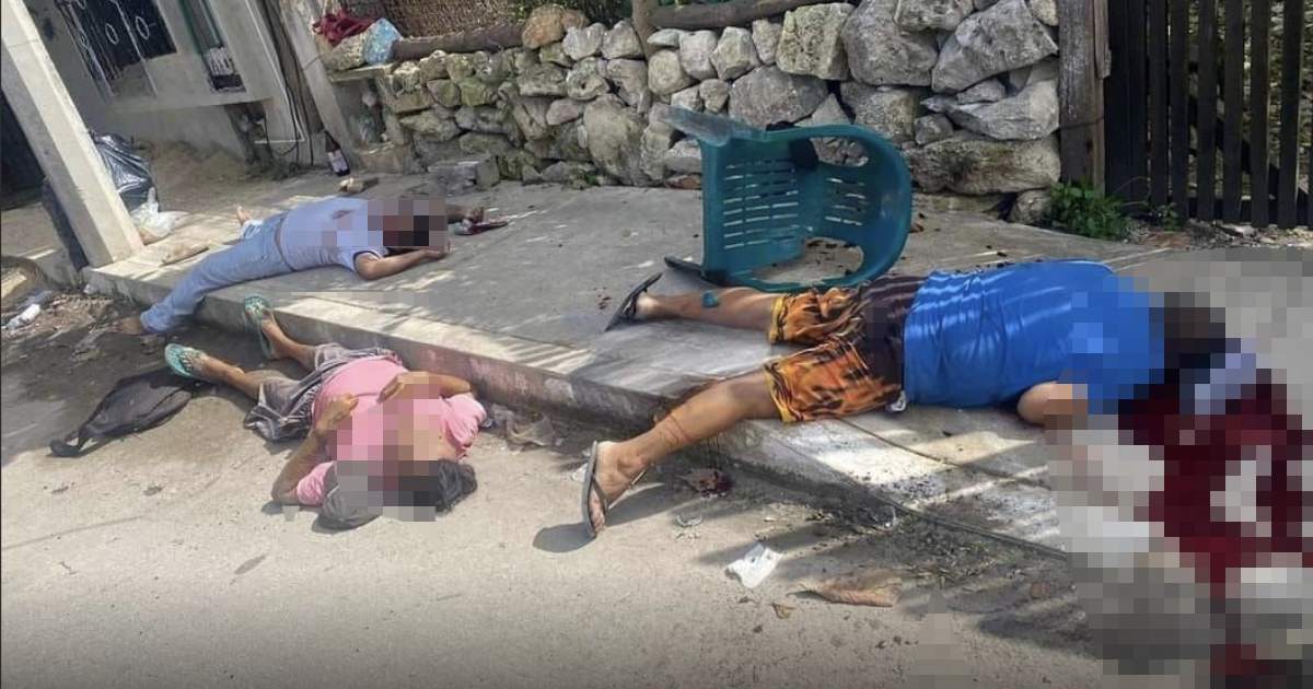 Ejecutan a tres hombres fuera de una casa en Tulum