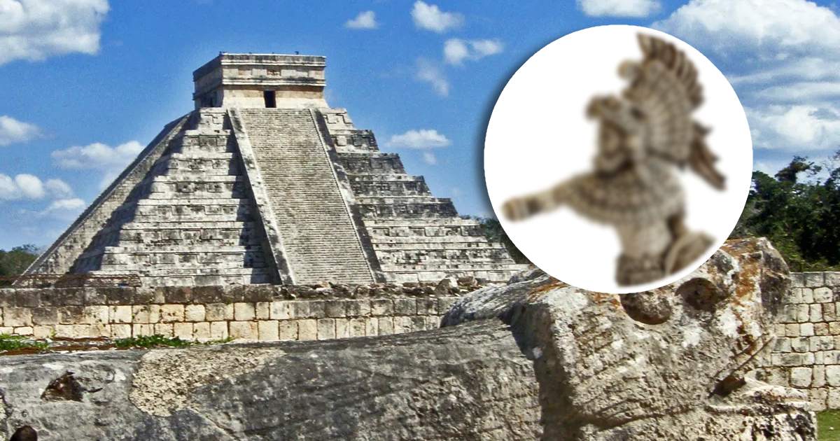 Emerge el rostro esculpido de un guerrero en Chichén Itzá