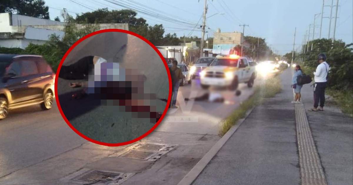 Fuerte accidente en motocicleta deja grave a un hombre en Cancún