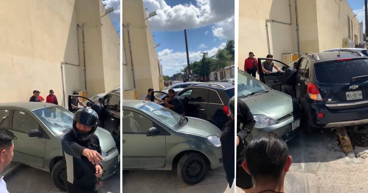 Mujer pierde el control de su camioneta e impactó a cuatro vehículos en el estacionamiento de la "Cancún Mall"