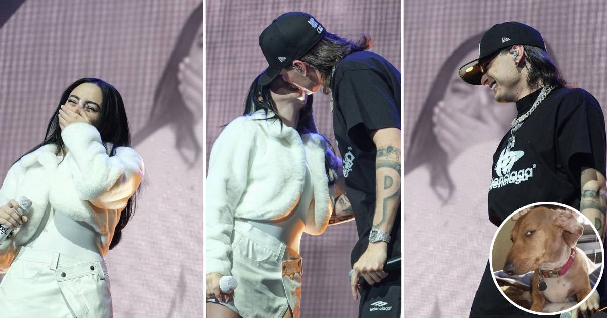 Peso Pluma y Nicki Nicole se besan durante concierto ¿son pareja Aquí te contamos