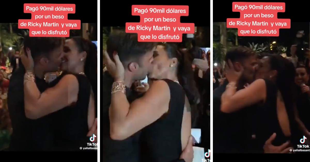 Señora paga 1.5 millones de pesos por un beso de Ricky Martin