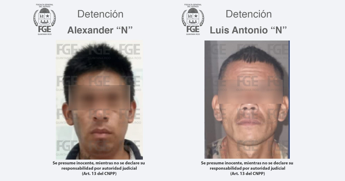 Captura FGE a tres integrantes de grupo criminal dedicado a la venta de drogas en Tulum