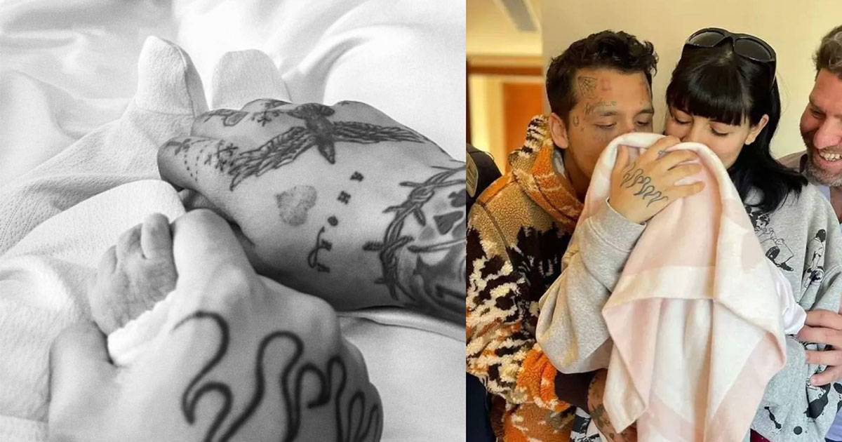 Critican a Cazzu y a Nodal por ponerle un 'tatuaje' a su bebé