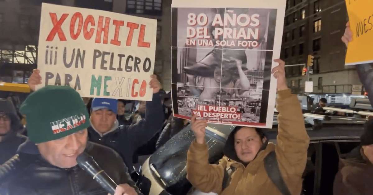 Migrantes mexicanos protestan contra en Nueva York