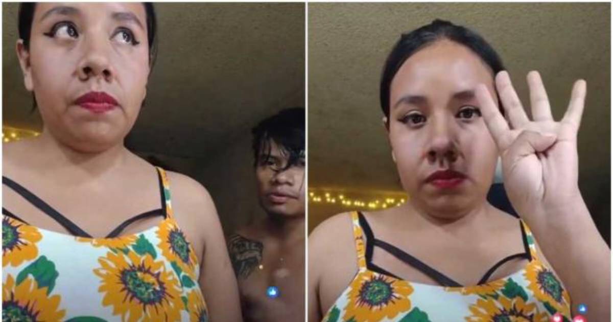 Mujer es golpeada por su pareja durante transmisión en vivo; pide ayuda con lenguaje de señas