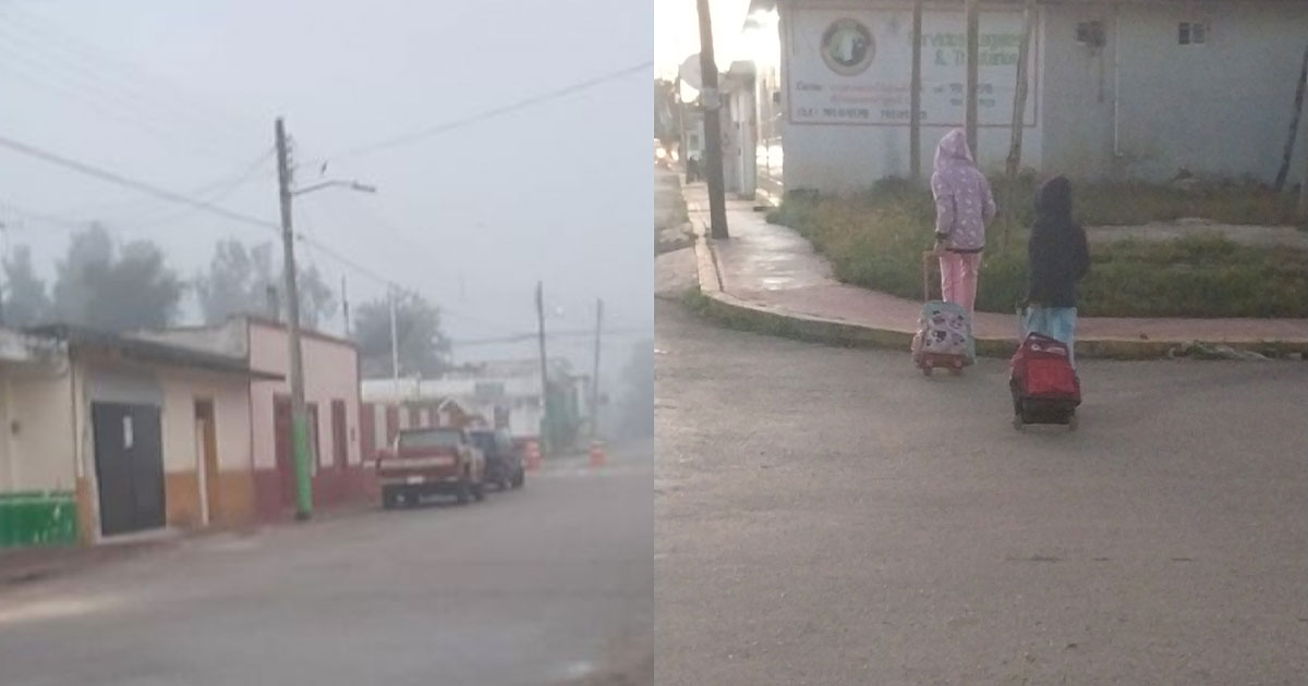 Por bajas temperaturas recorren horario de entrada en escuela de Kantunilkin