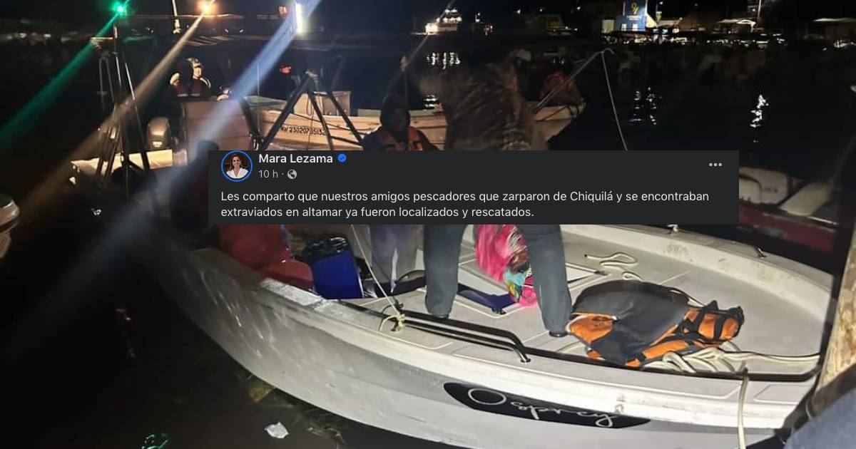 Rescatan a pescadores extraviados en altamar