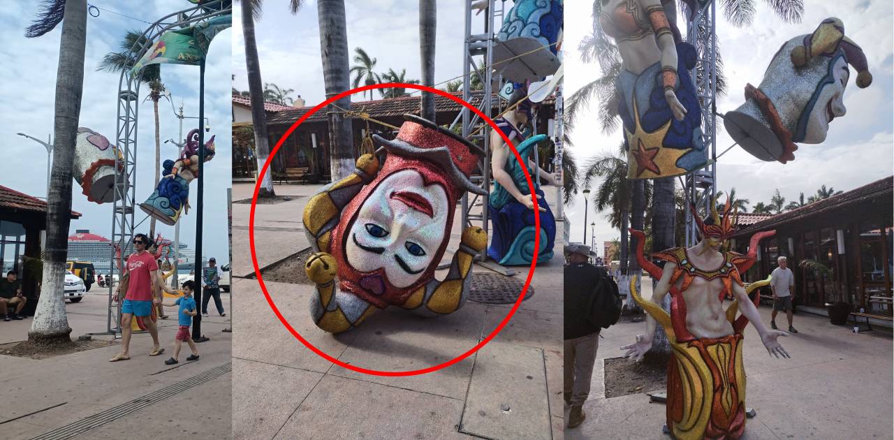 Se cae la decoración del Carnaval 2024 en Cozumel