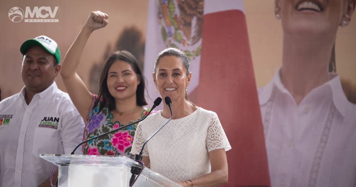 Claudia Sheinbaum fue interrumpida por ambientalista en pleno mensaje de campaña en Solidaridad