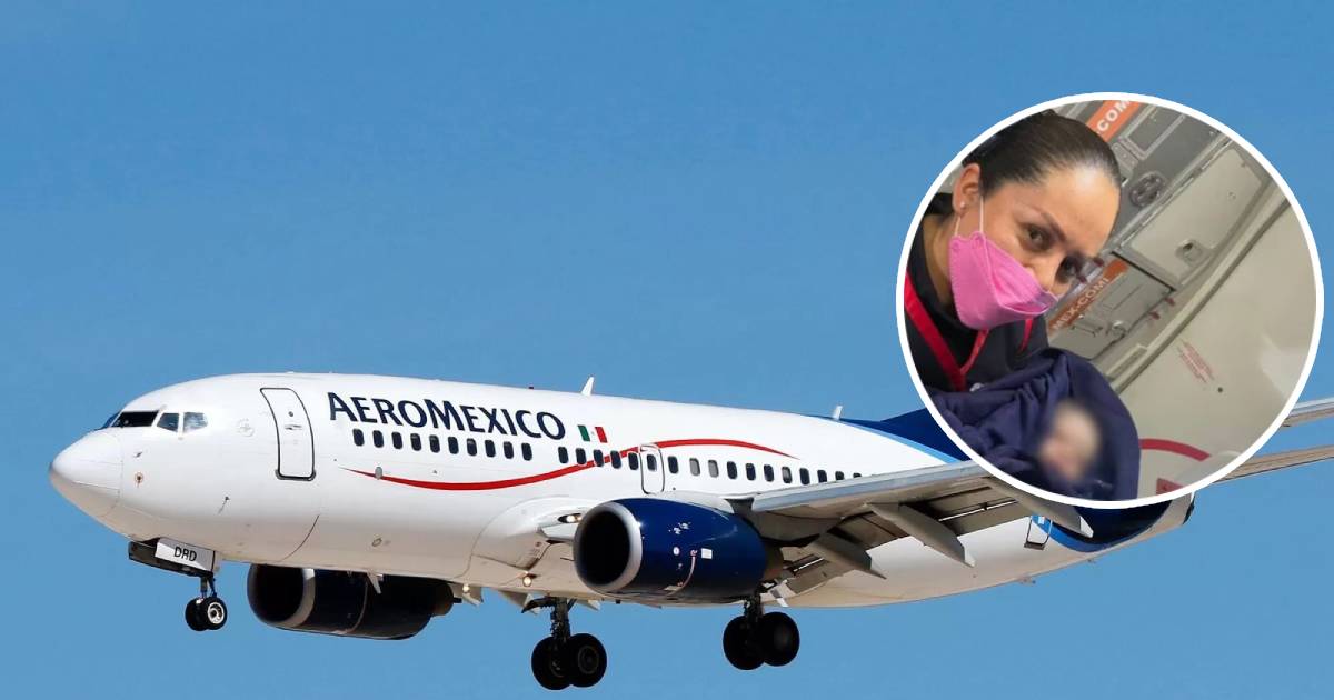 Mujer da a luz en pleno vuelo de aerolínea mexicana