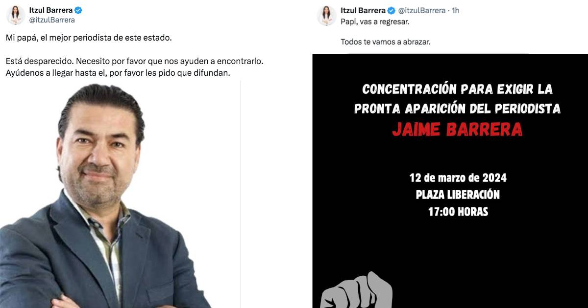 Reportan desaparición del periodista Jaime Barrera Rodríguez