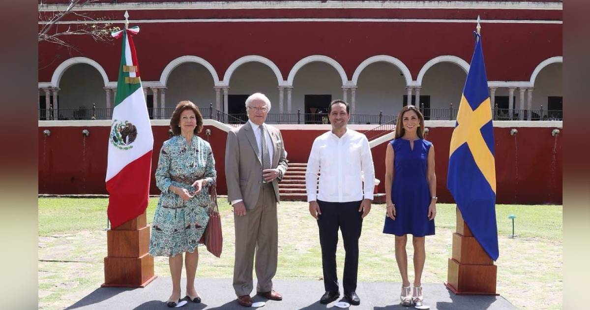 Reyes de Suecia visitan Yucatán
