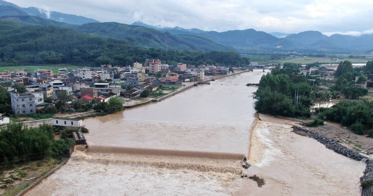 China inundado Tres muertos y 11 desaparecidos tras lluvias