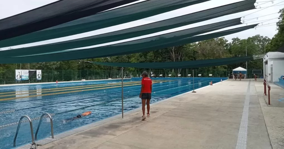 Cierran temporalmente la alberca olímpica de Playa del Carmen