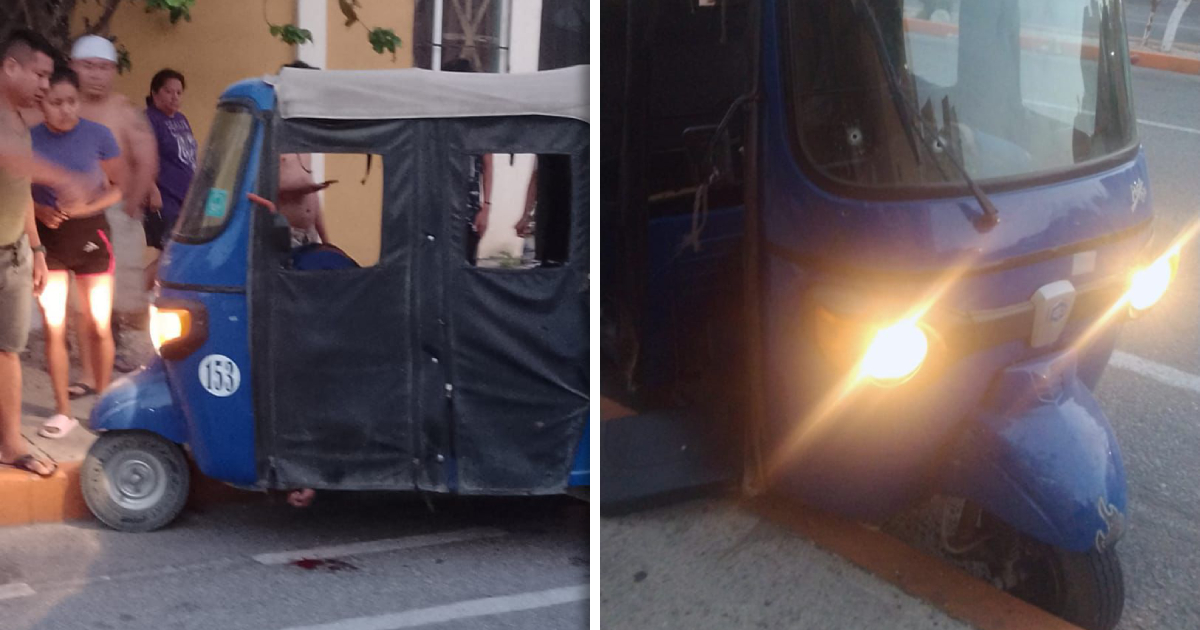 Filtran fotos de mototaxista asesinado en Cancún
