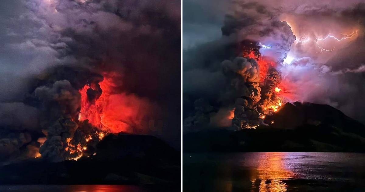 Indonesia emite una alerta de tsunami tras la erupción del volcán monte Ruang