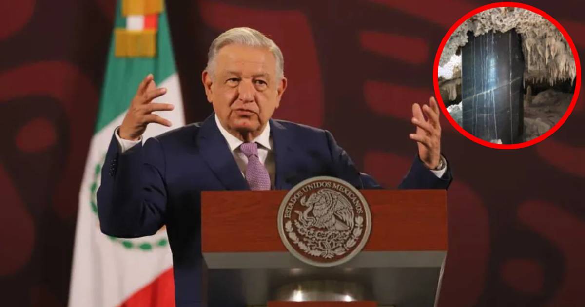 López Obrador reconoció por primera vez que la obra del Tren Maya dañó un cenote