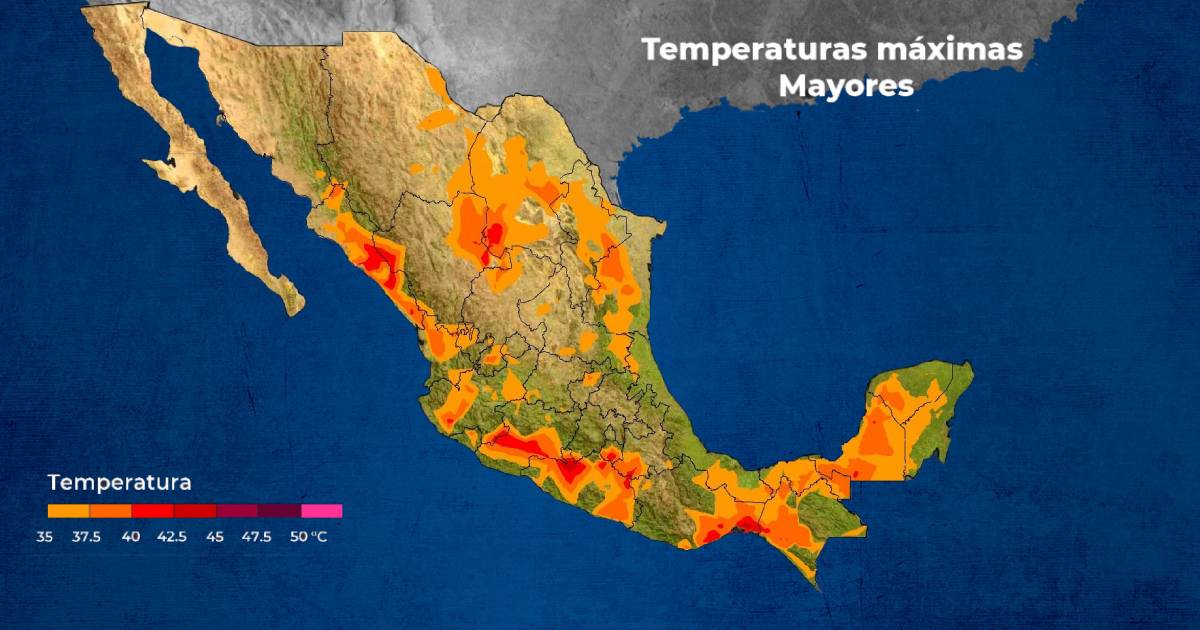 Prevén temperaturas superiores a 40 °C en la Península de Yucatán