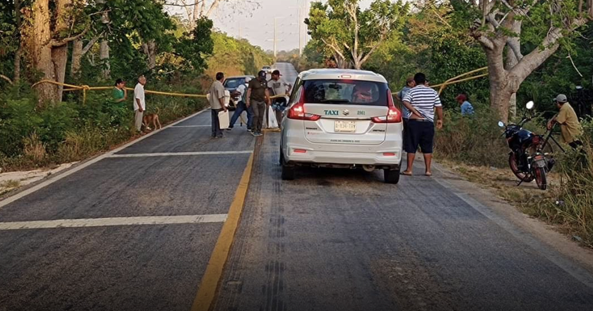 Bloquean ejidatarios carretera 184 en Felipe Carrillo Puerto