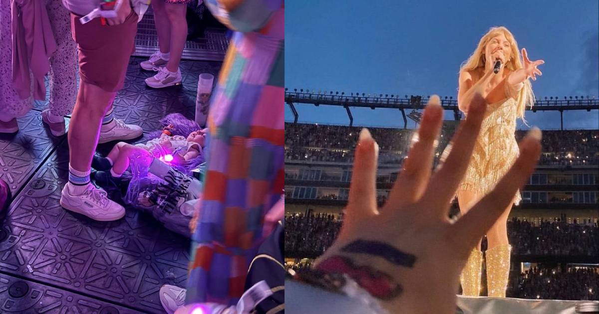 Fan de Taylor Swift deja a su bebé en el piso durante concierto en París