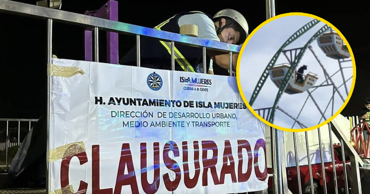 Clausuran rueda de la fortuna en Isla Mujeres
