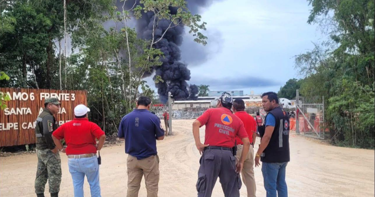 Explosión en instalaciones del Tren Maya
