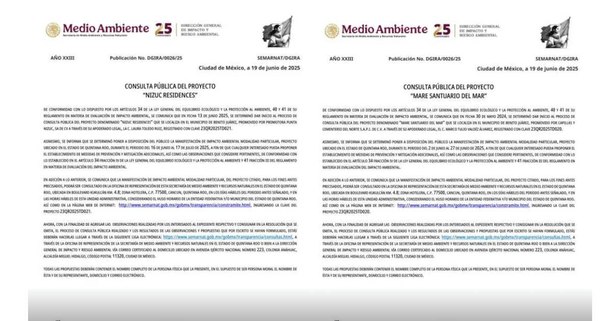 Tres proyectos entran a consulta pública
