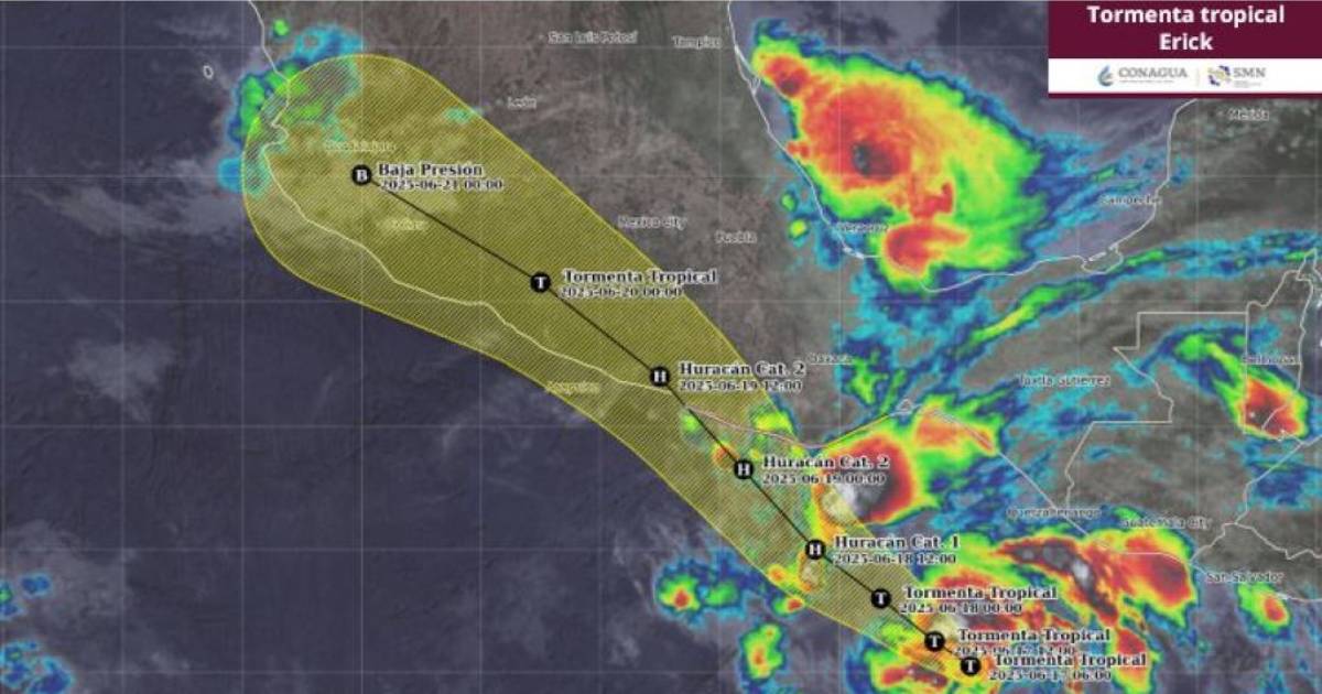 Tormenta Erick representa un riesgo climático